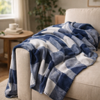 Paris Luxury Cashmere-Feel H-Monogram Throw Blanket