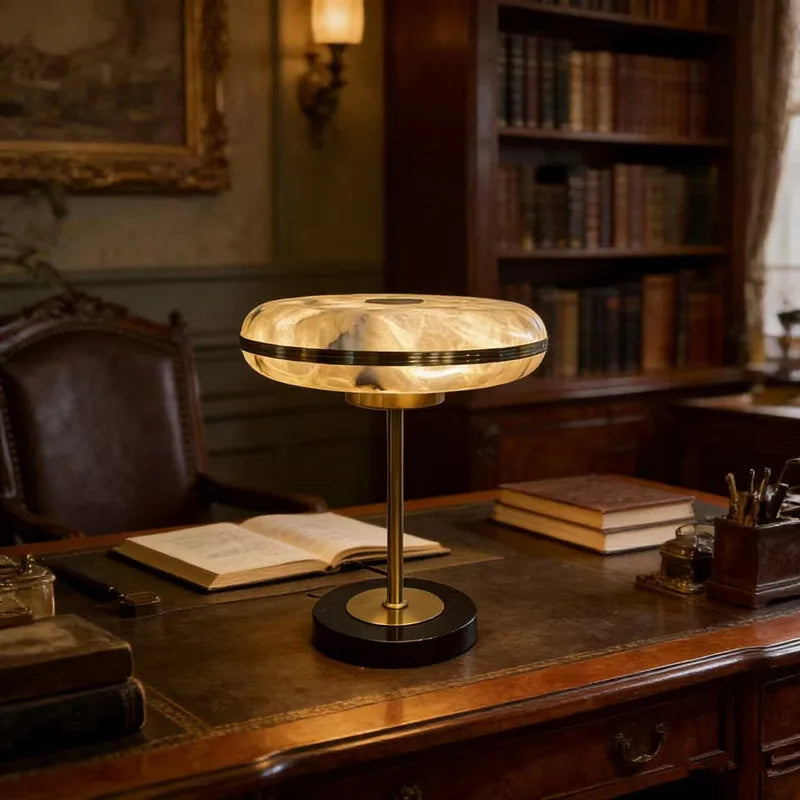 Petra Natural Marble Table Lamp