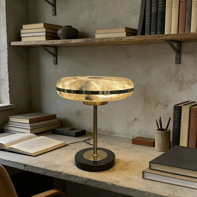 Petra Natural Marble Table Lamp