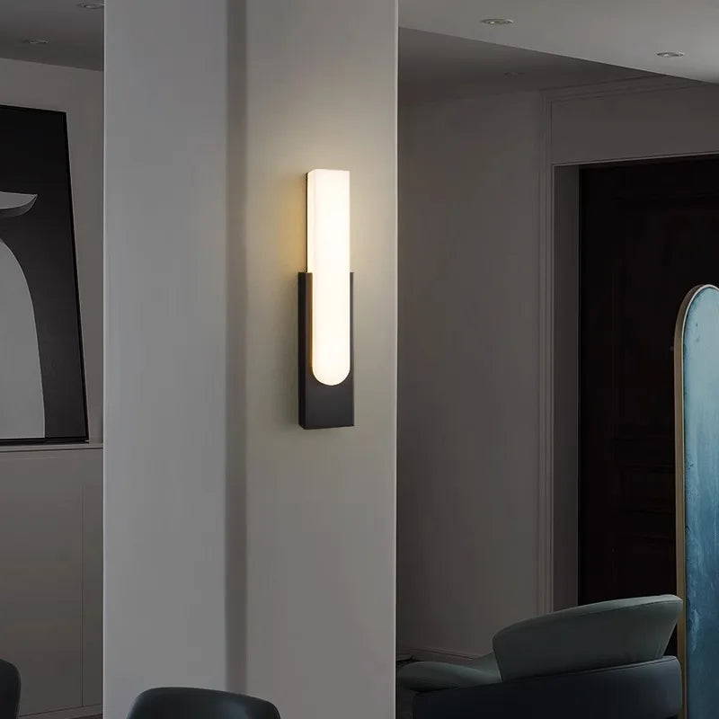 Pillar Marble Recessed Wall Lamp