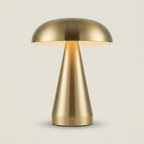 Portofino Cordless Gold Mushroom Table Lamp