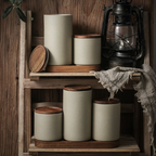 Provence Retro Ceramic Storage Jar with Wooden Lid
