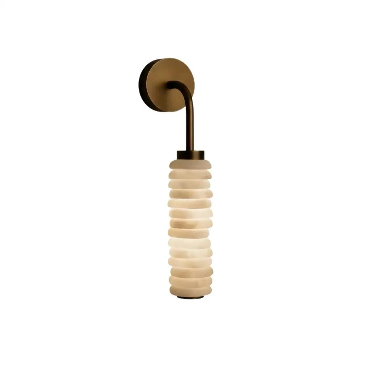 Roca Natural Marble and Steel Wall Lamp