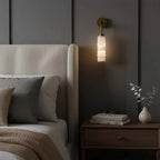 Roca Natural Marble and Steel Wall Lamp