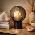 Santorini Designer Marble & Glass Accent Lamp