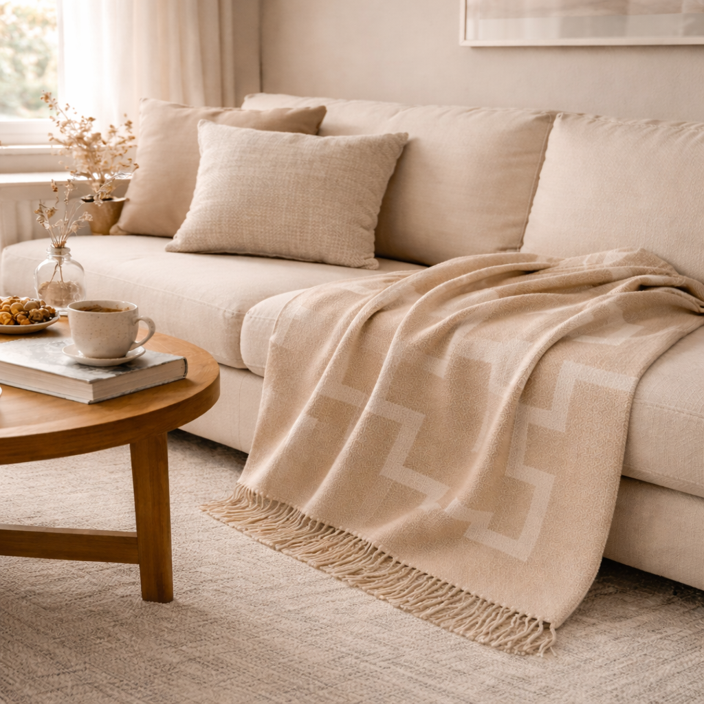 Seoul Luxury 100% Lambswool Throw Blanket