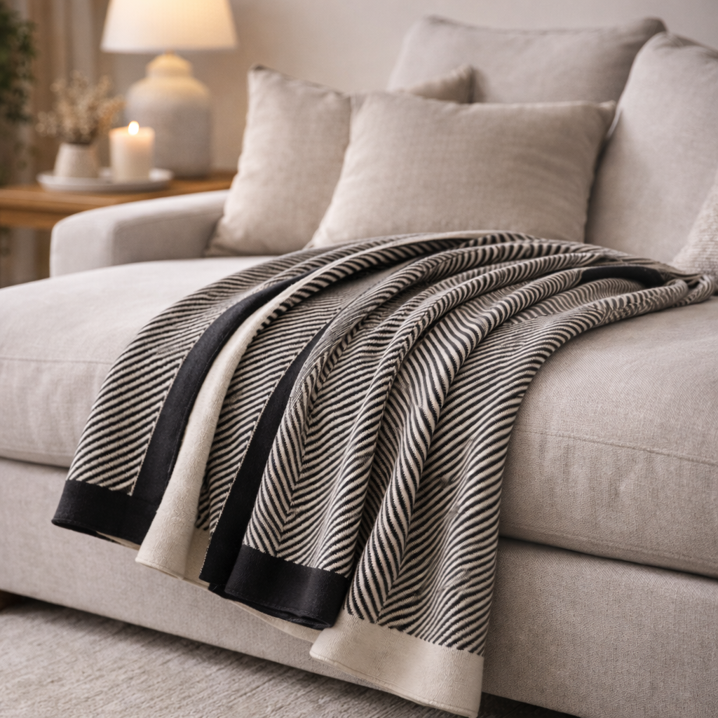 Stockholm Lightweight Knitted Throw Blanket for All Seasons