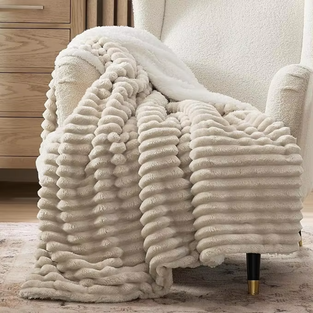 Stockholm Sherpa Fleece Throw Blanket