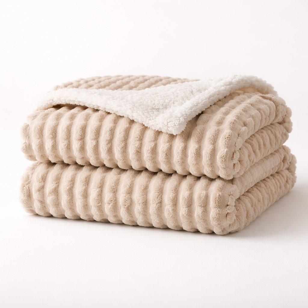 Stockholm Sherpa Fleece Throw Blanket