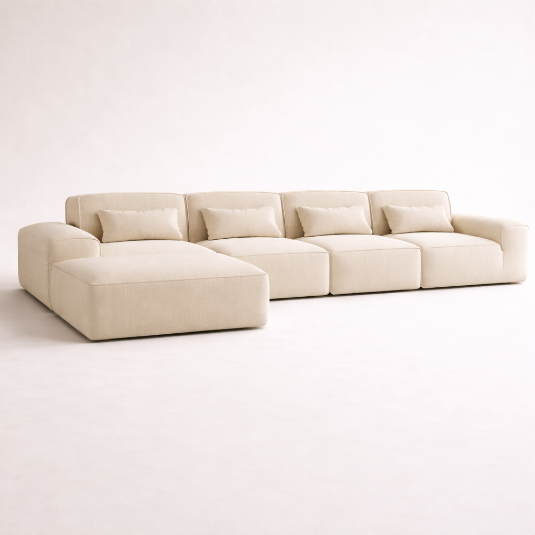 Stratus Modern Boneless Couch in Modular Sectional Design