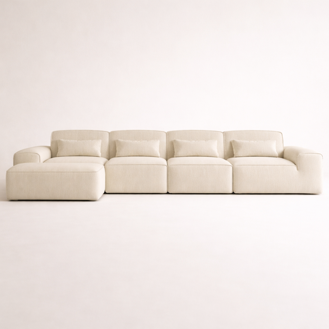 Stratus Modern Boneless Couch in Modular Sectional Design