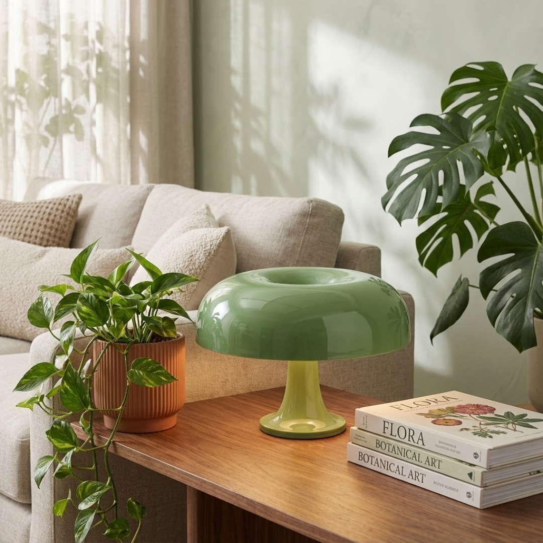 Tangerine Touch-Control Mushroom Table Lamp
