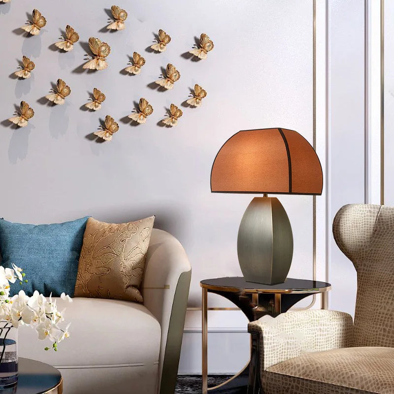 The Frame Iron and Glass Table Lamp