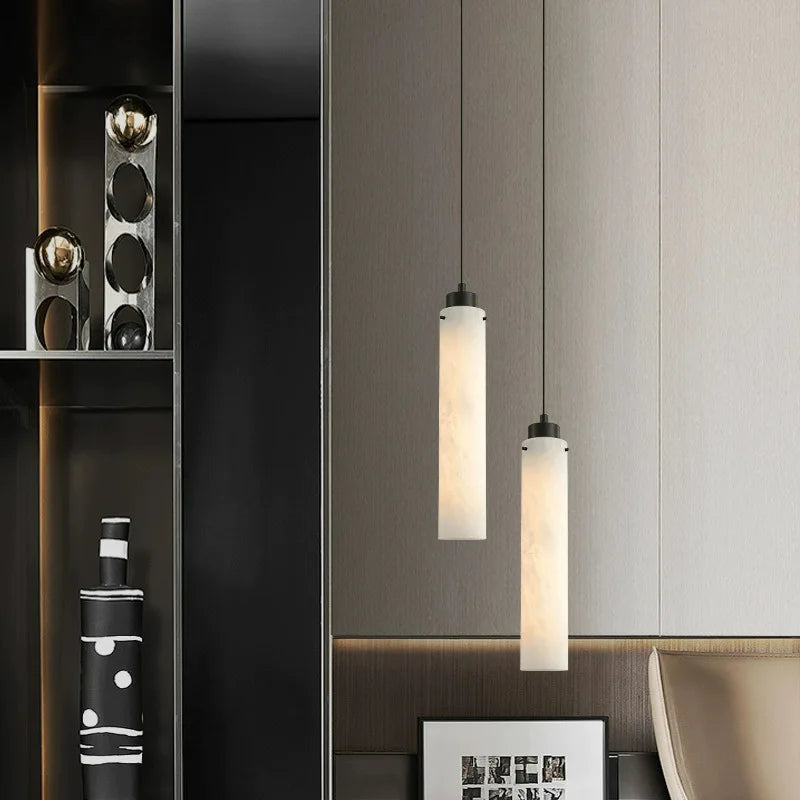 The Stone Marble and Gold Pendant Light