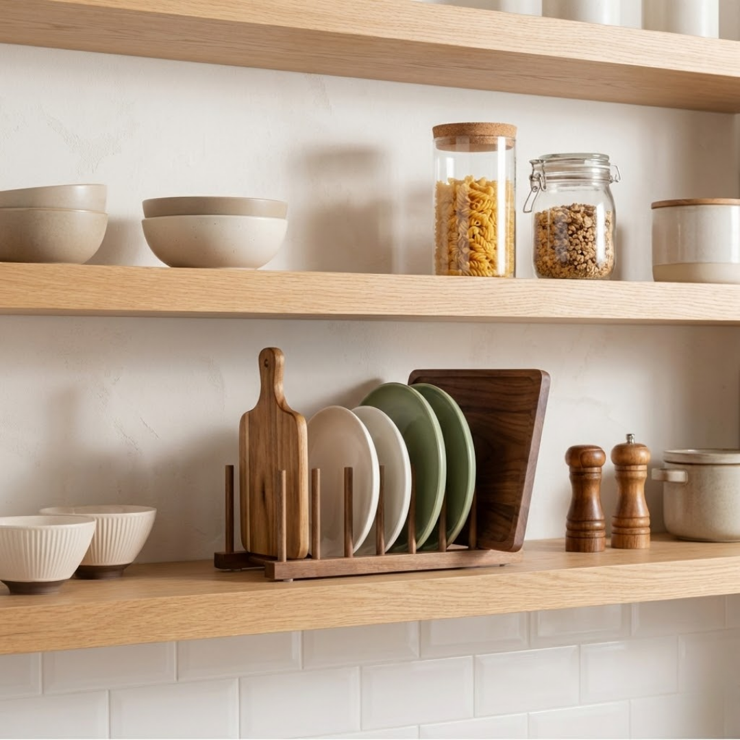 Tokyo Acacia Wood Storage Rack