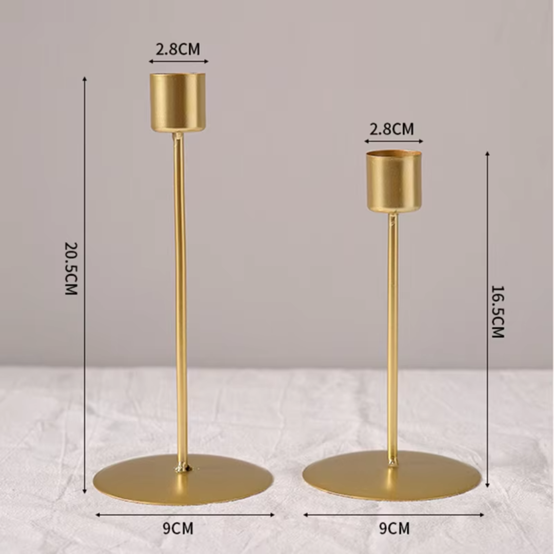 Vega Simple Iron Candlestick Holder