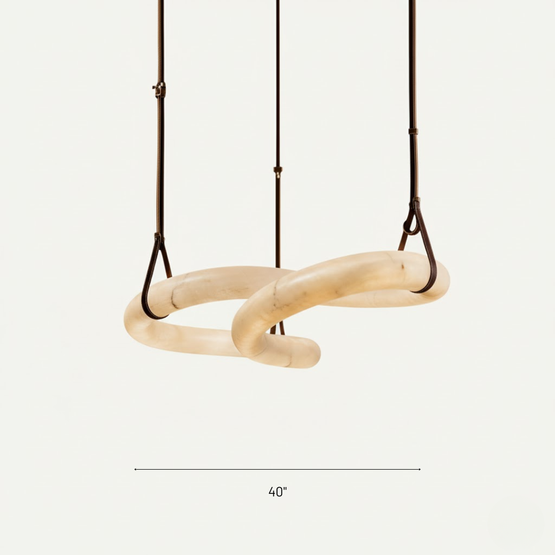 Valencia Spanish Alabaster Chandelier 40"