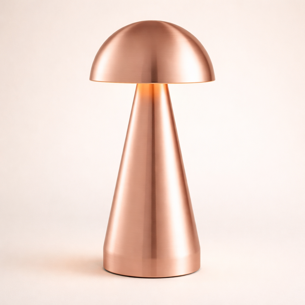Vienna Retro Cordless Mushroom Touch Lamp for Hospitality