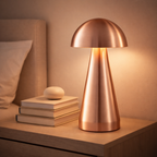 Vienna Retro Cordless Mushroom Touch Lamp for Hospitality