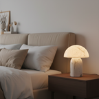 Wabi-Sabi Marble Mushroom Floor Lamp