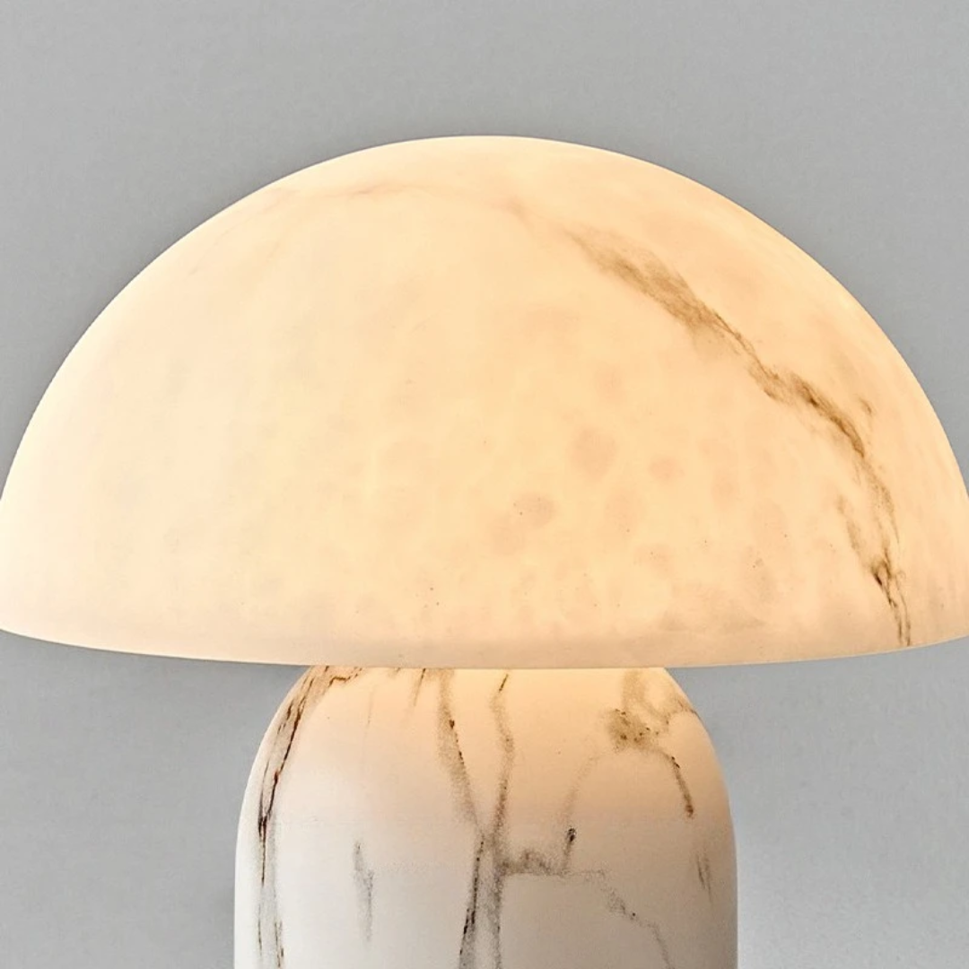 Wabi-Sabi Marble Mushroom Floor Lamp