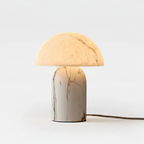 Wabi-Sabi Marble Mushroom Floor Lamp