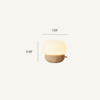 Wabi-Sabi Stone Mushroom Bedside Lamp