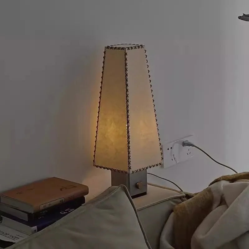 Wabi Stainless Steel and Parchment Table Lamp