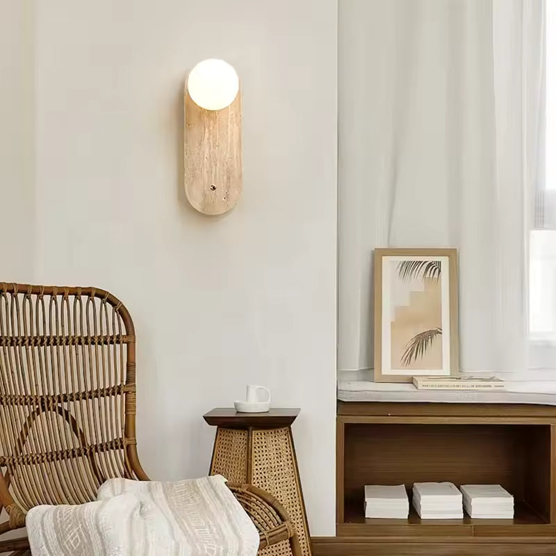 Aurelia Natural Stone LED Wall Sconce