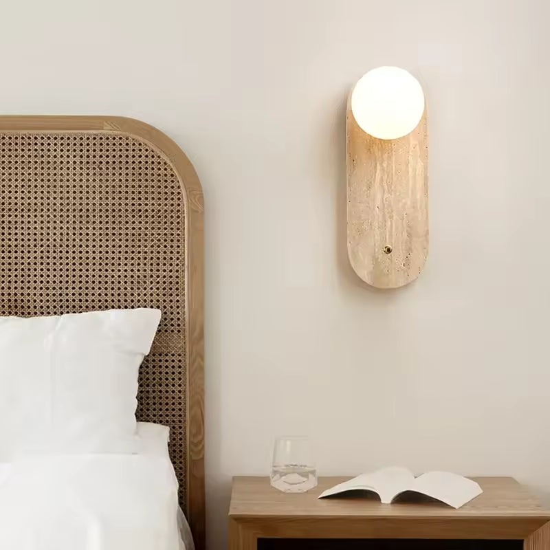 Aurelia Natural Stone LED Wall Sconce