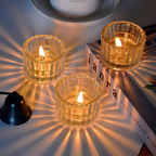 Prague Glass Tealight Holder Duo for Celebrations